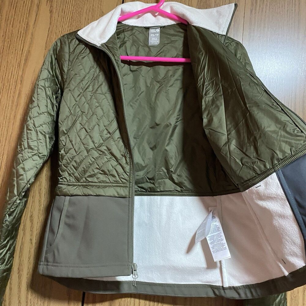 NWT Mountain Hardwear Women’s XS Trekkin Hybrid Jacket Green - Picture 4 of 9